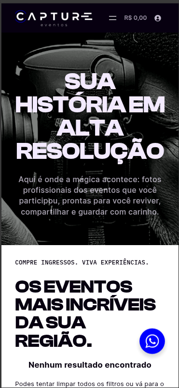 Capture Eventos no celular