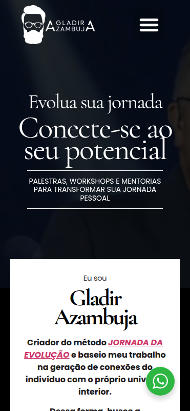Versão mobile do projeto Gladir Azambuja
